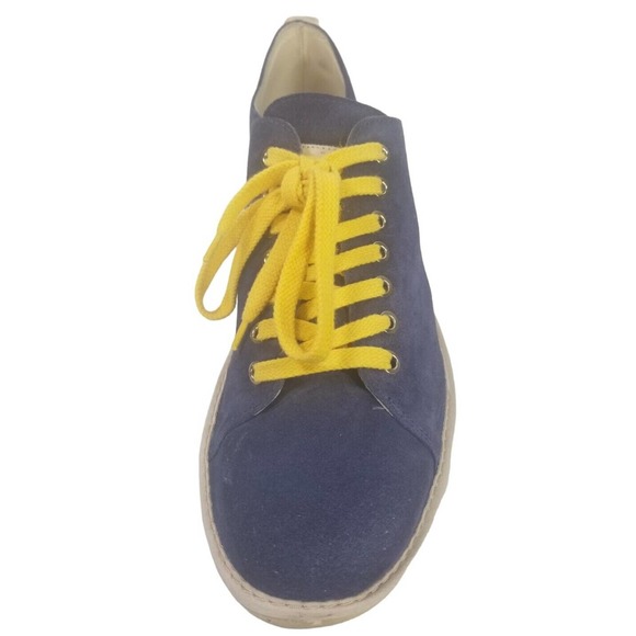 Panchic men's low sneakers LACE-UP SHOE MICROFIBRE, Size 12 Blue - Picture 6 of 15